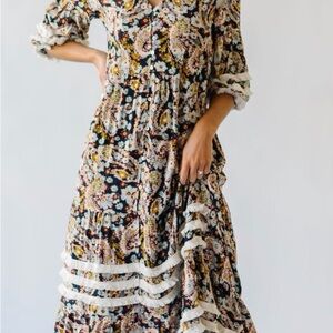 Bohemian Floral Tiered Maxi Dress